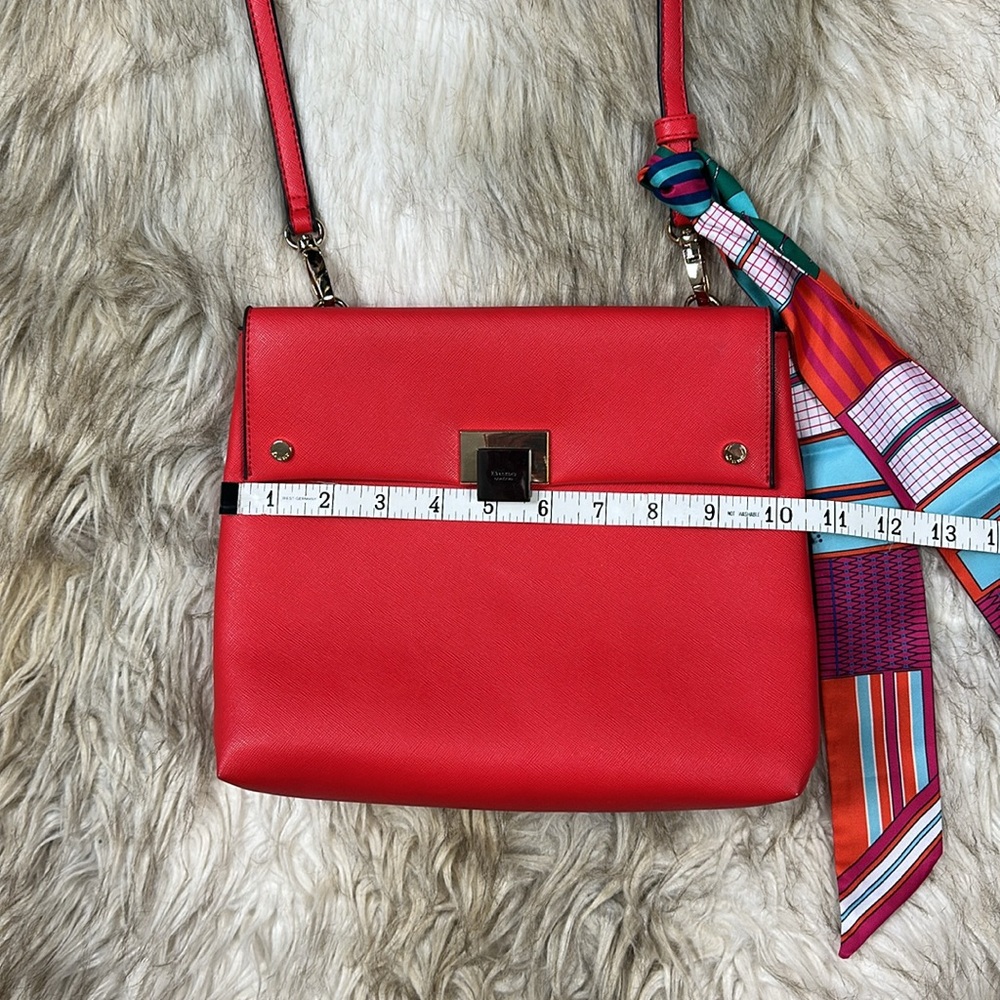 Dune London Red Leather Crossbody Bag - Picture 6 of 16
